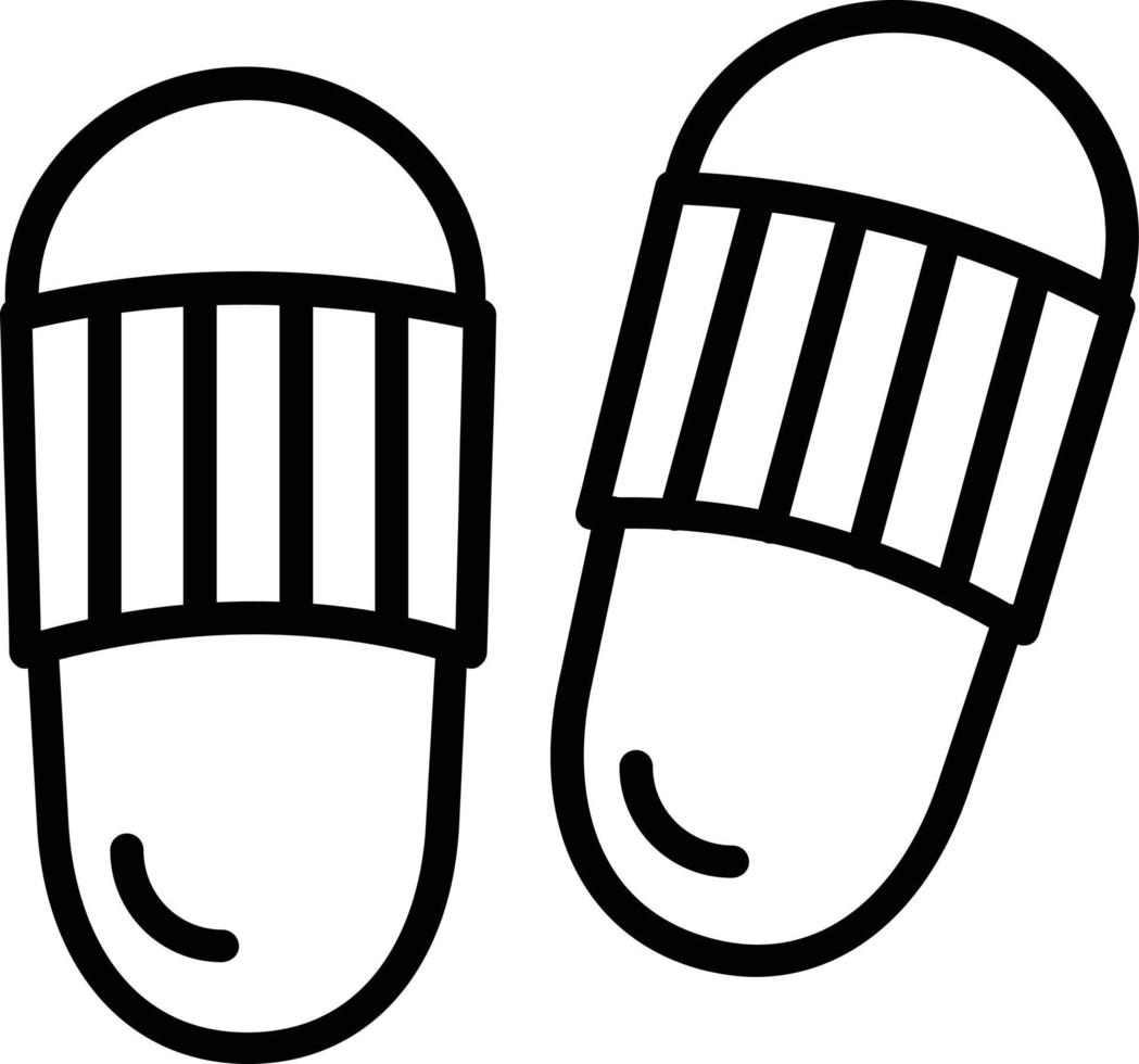 Slippers Vector Line Icon
