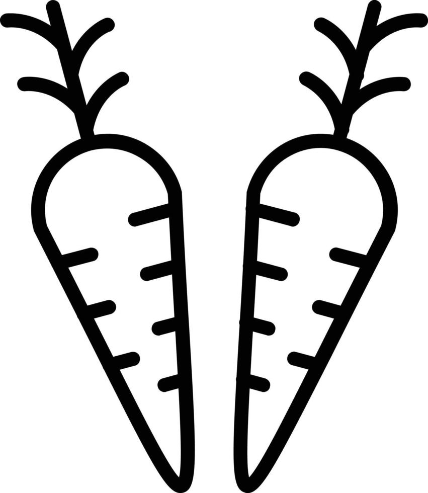 Carrots Vector Line Icon