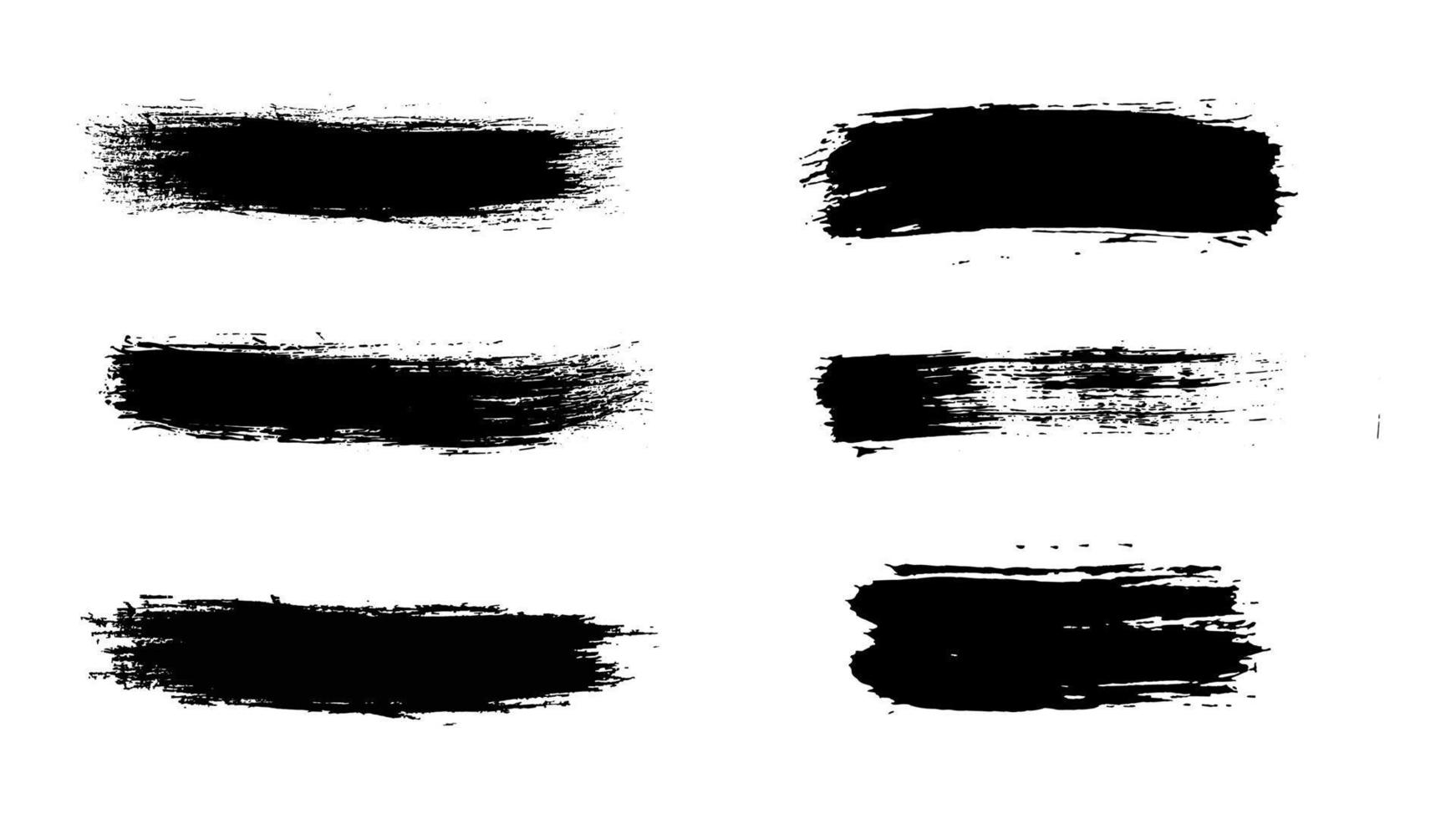 paint brush stroke template collection vector
