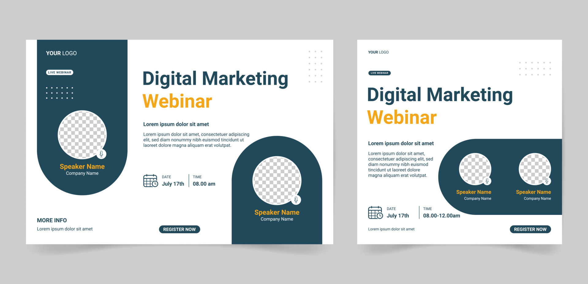 banner template webinar simple modern background, Suitable for web