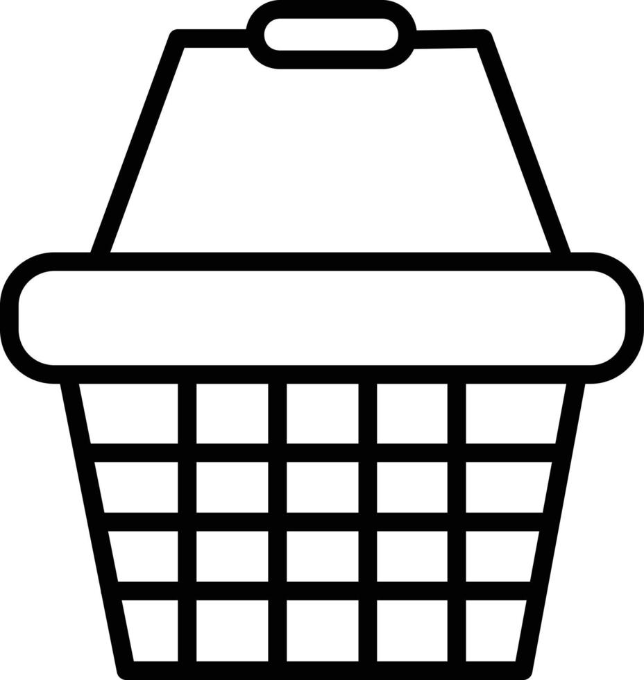 Shopping Basket Vector Line Icon