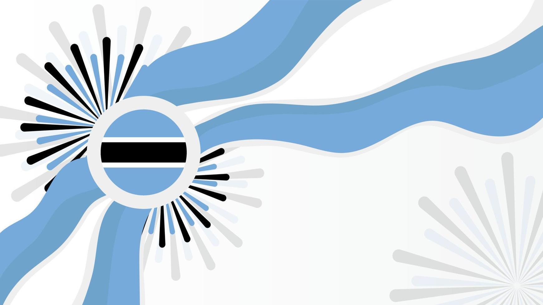 diseño de publicación de banner de plantilla del día de la independencia de botswana, tema de país de bandera vector