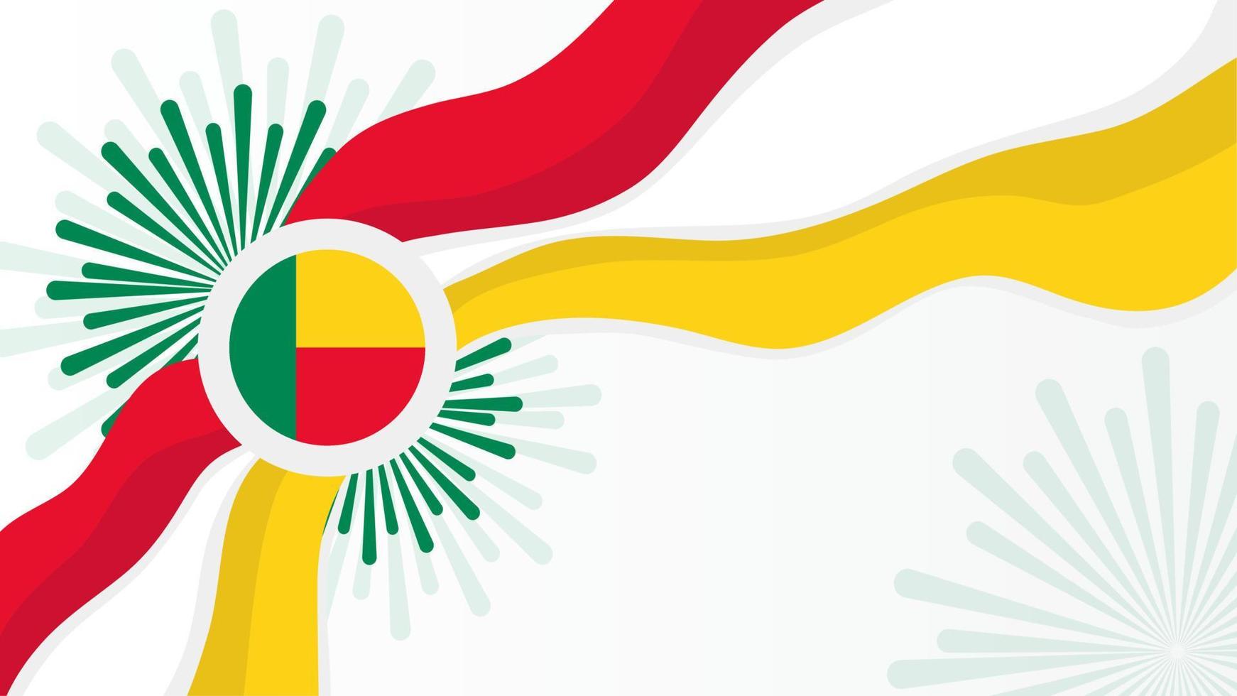 Benin, Beninian, Porto-Novo independence day template banner post design, flag country theme vector
