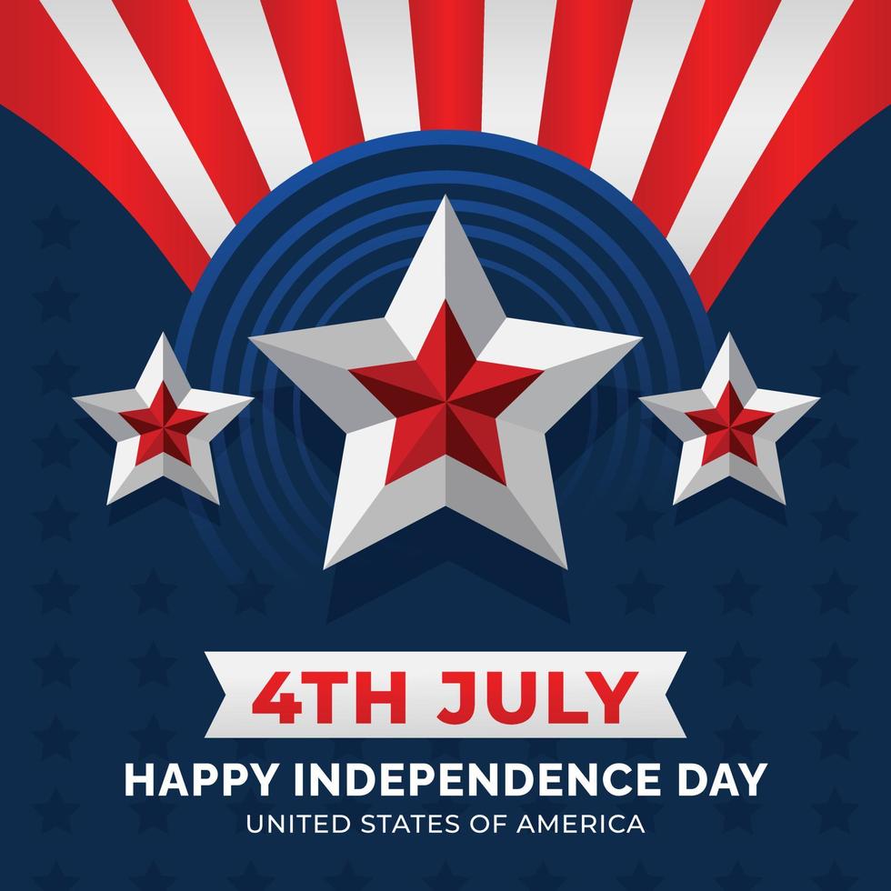 Independence Day of USA, 4th July, American Independence Day vector