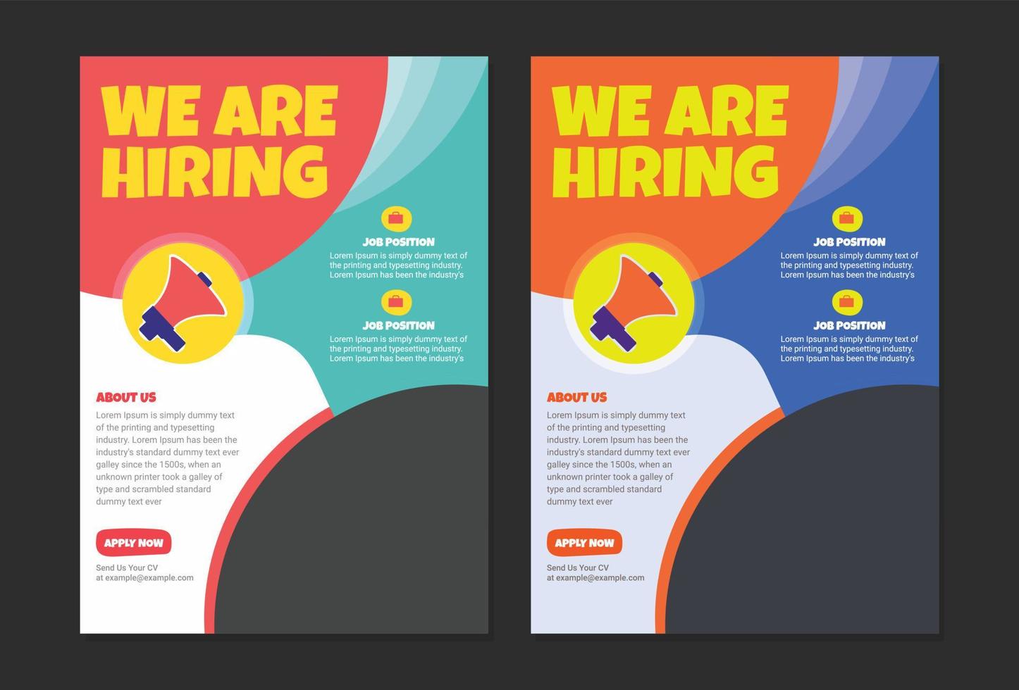We are hiring flyer design vector