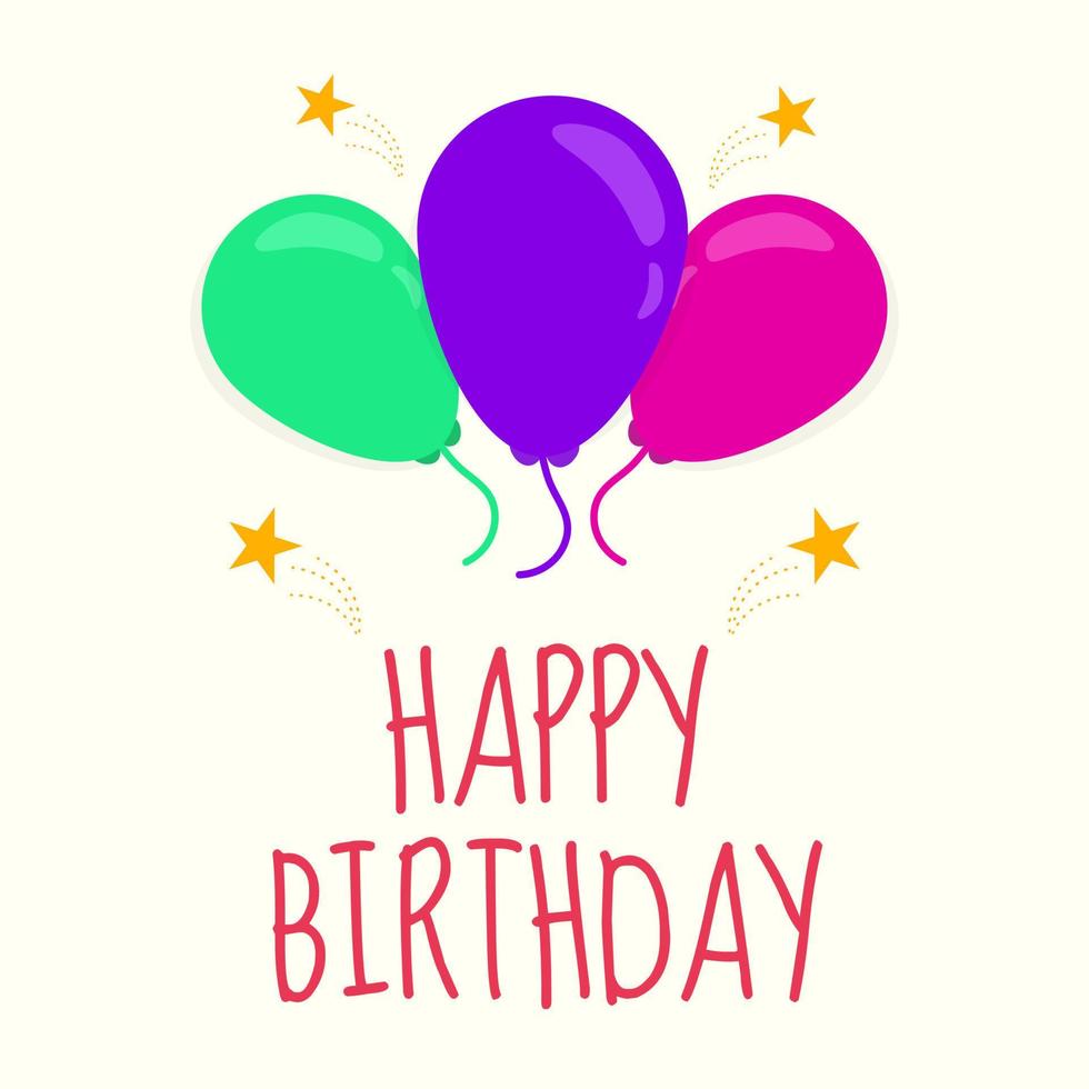 Happy birthday card banner design vector