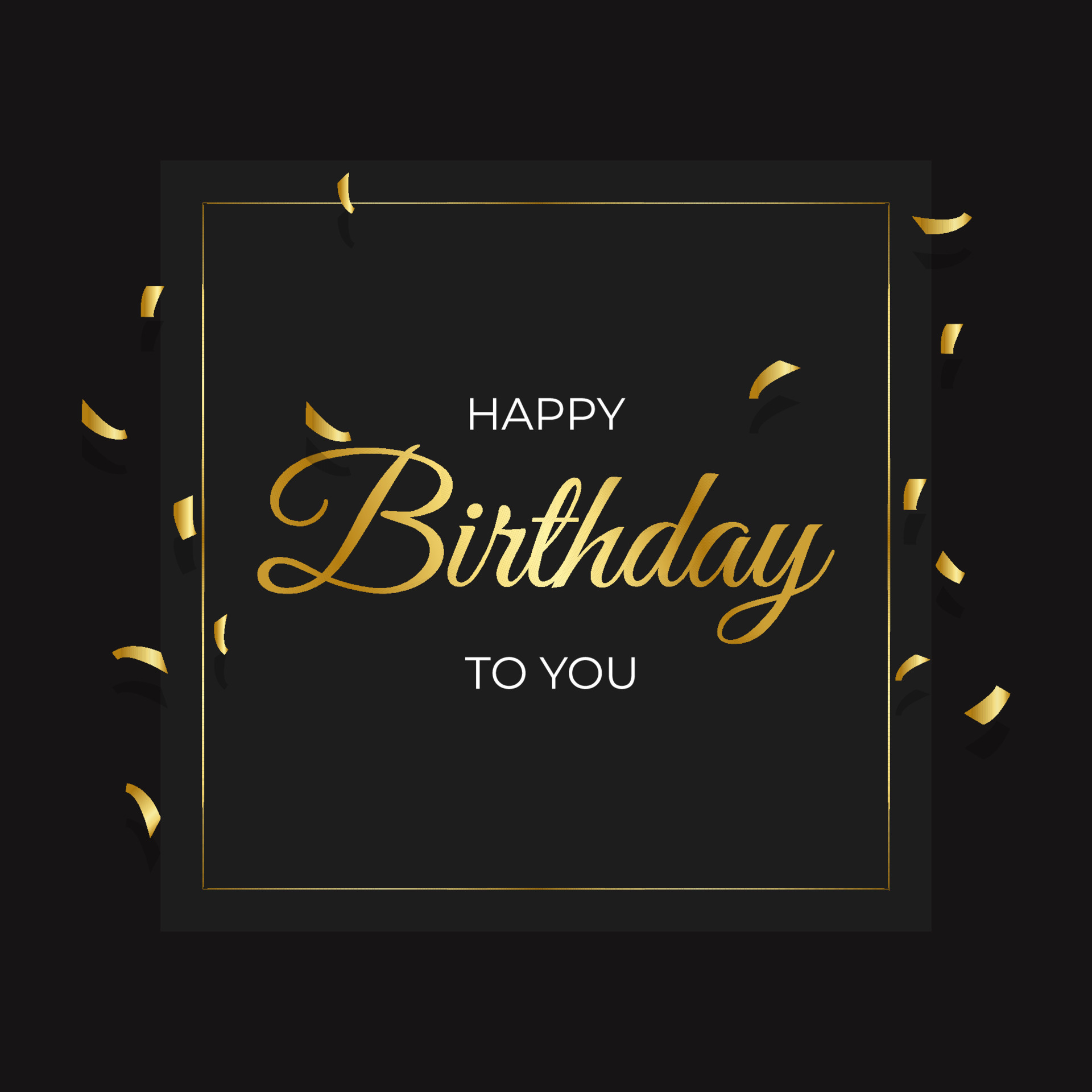 Happy birthday lettering with golden letters 9286627 Vector Art at Vecteezy