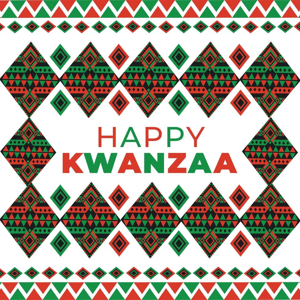 Happy kwanzaa card template, vector