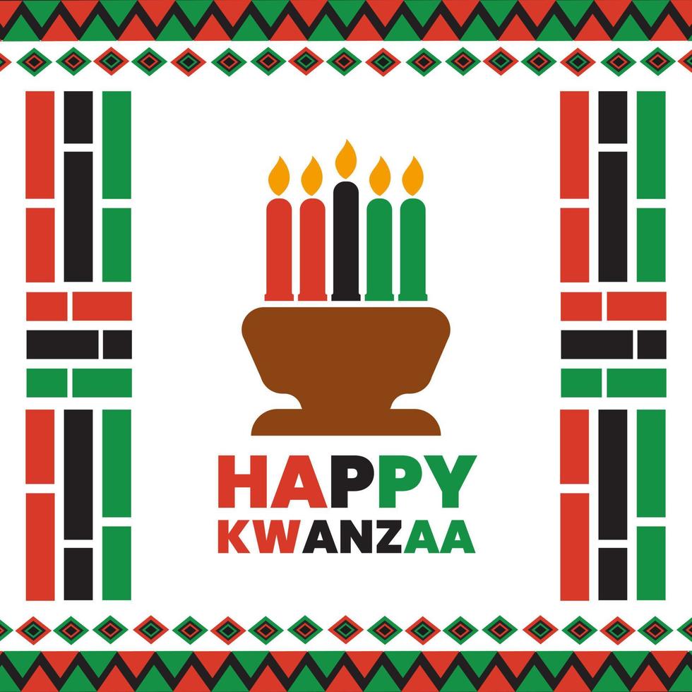 feliz dia kwanzaa vector