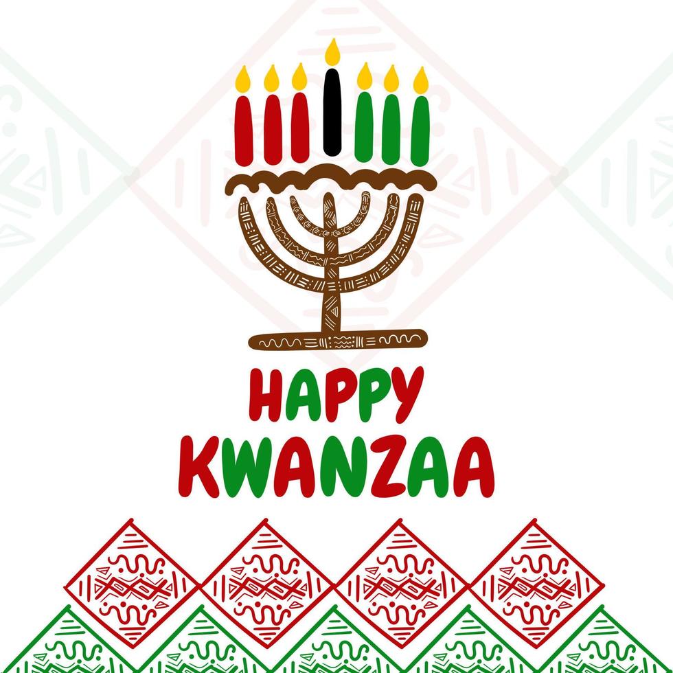 concepto de kwanzaa de diseño plano vector