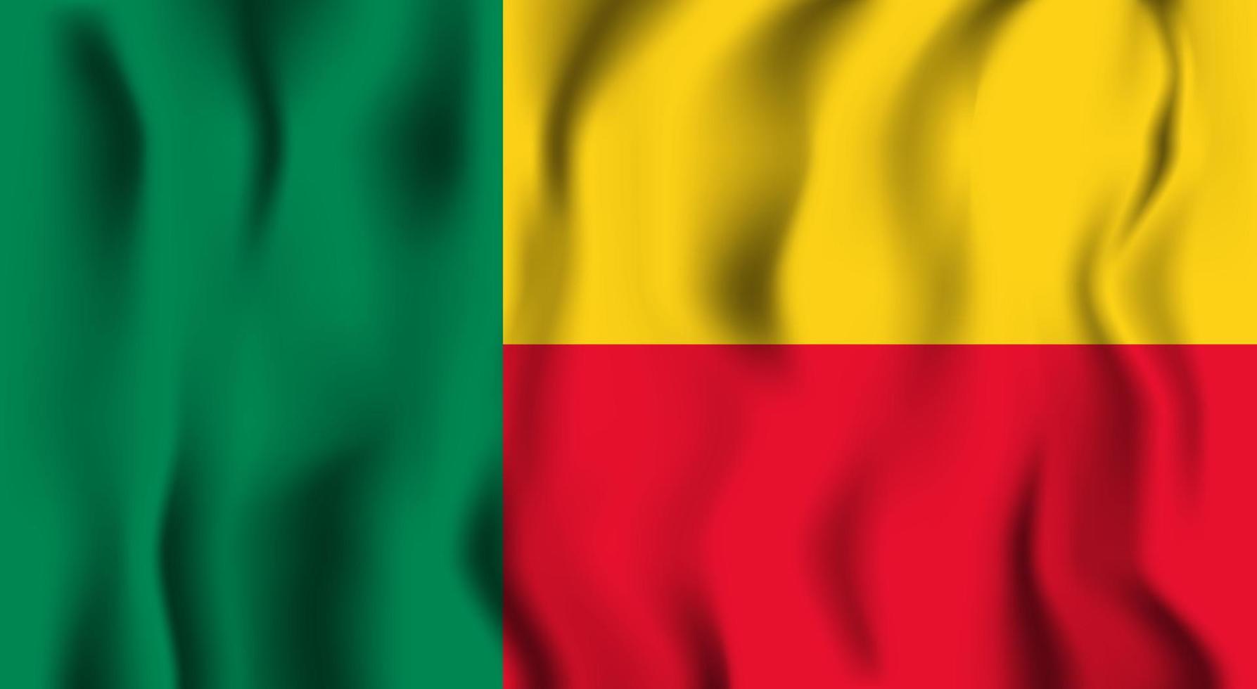 bandera de benin vector