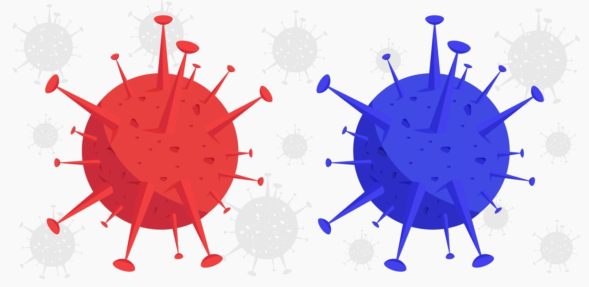 Covid19 coronavirus red virus cell concept vector