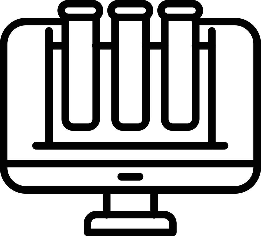 Test Tube Vector Line Icon