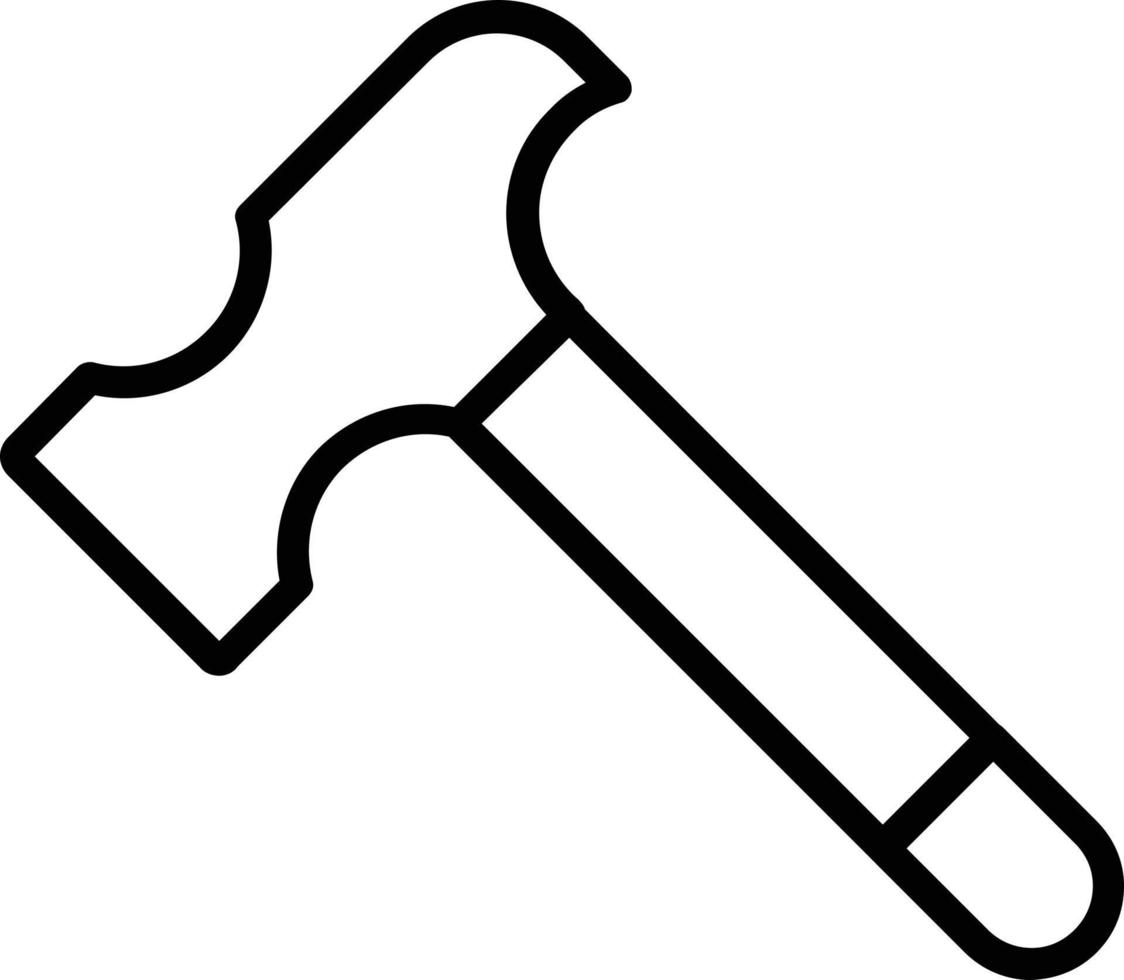 Hammer Vector Line Icon