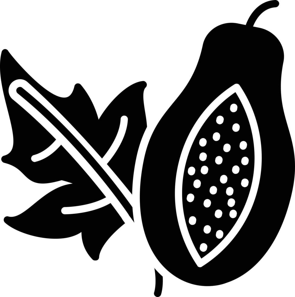 Papaya Glyph Icon vector