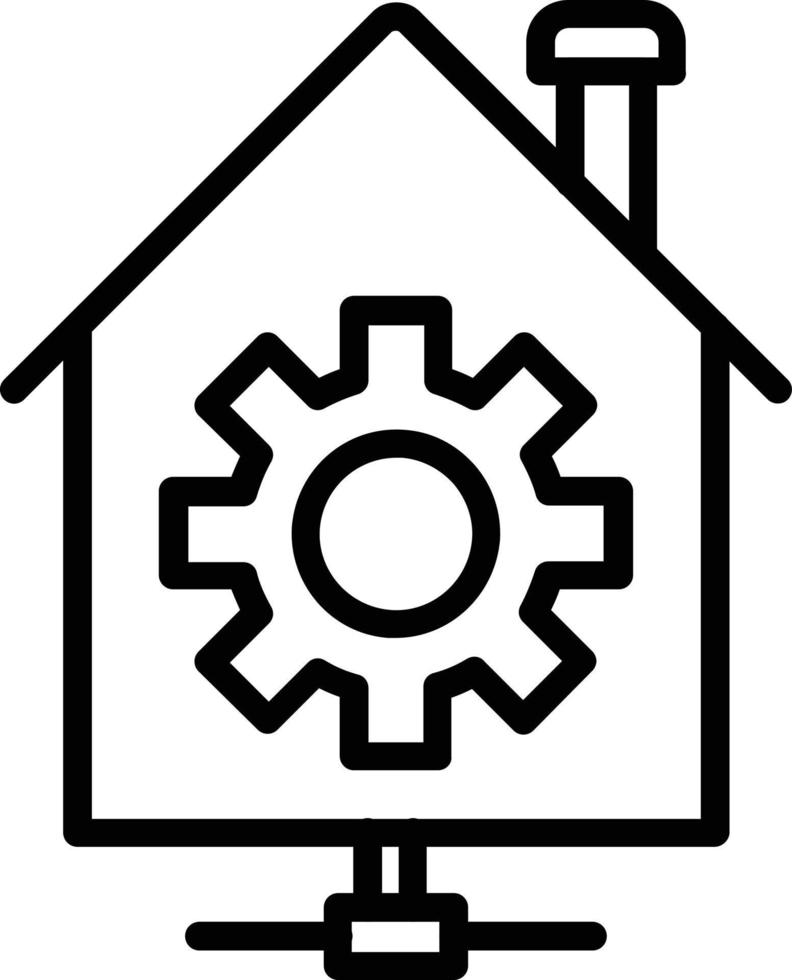 Home Automation Vector Line Icon