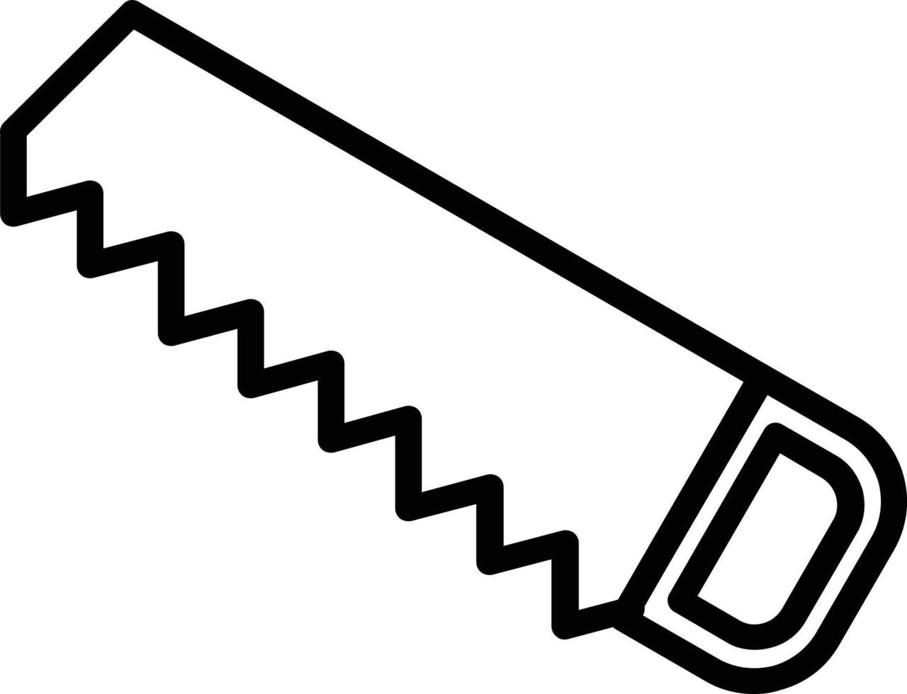 Hand Saw Vector Line Icon