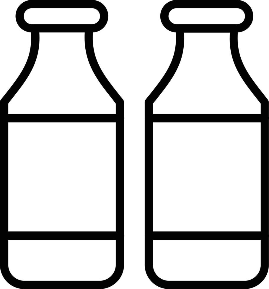 icono de línea de vector de botella de leche