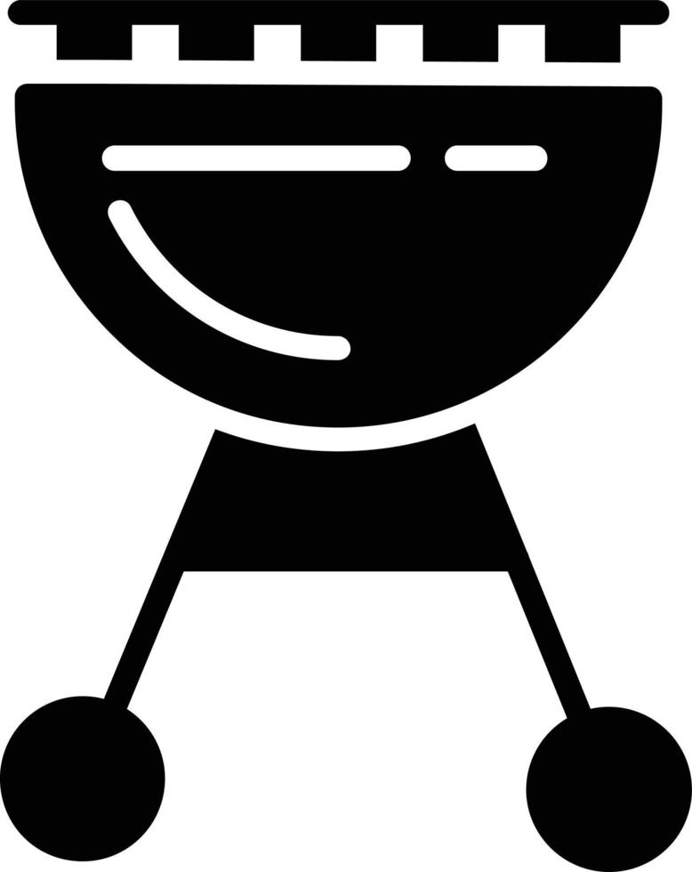 BBQ Grill Glyph Icon vector