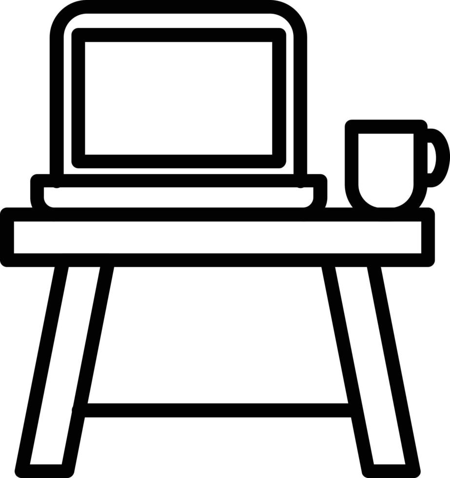 Workplace Vector Line Icon