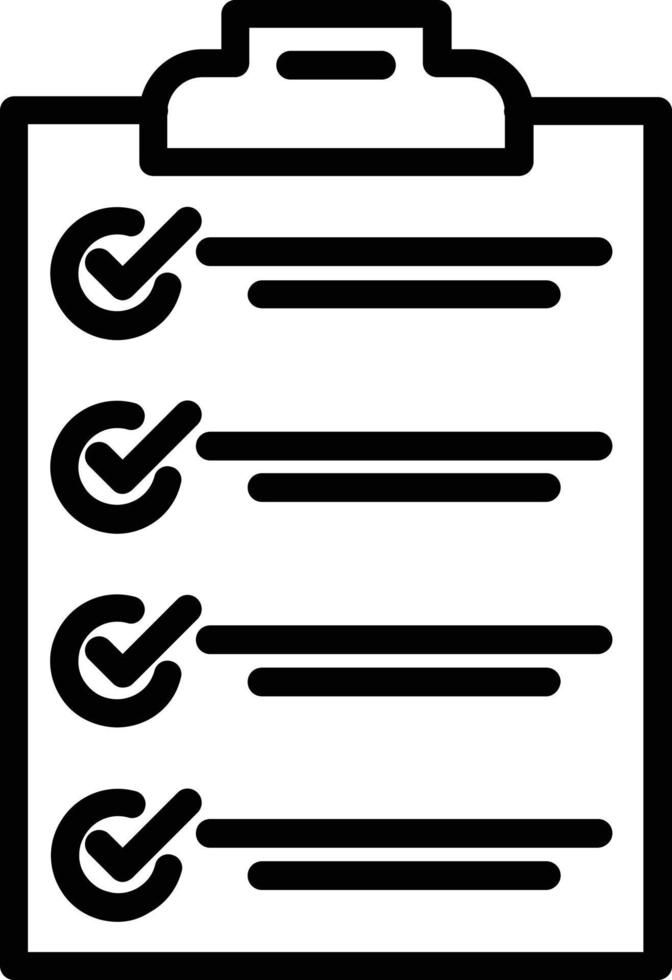 Clipboard Vector Line Icon