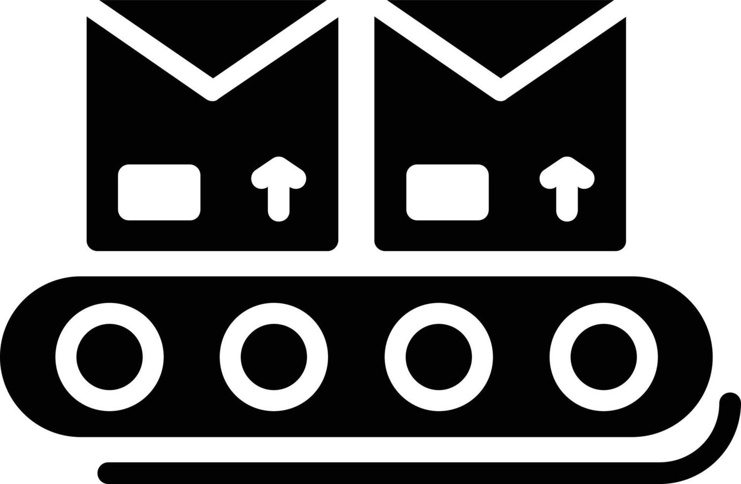 Conveyor Belt Vector Glyph Icon
