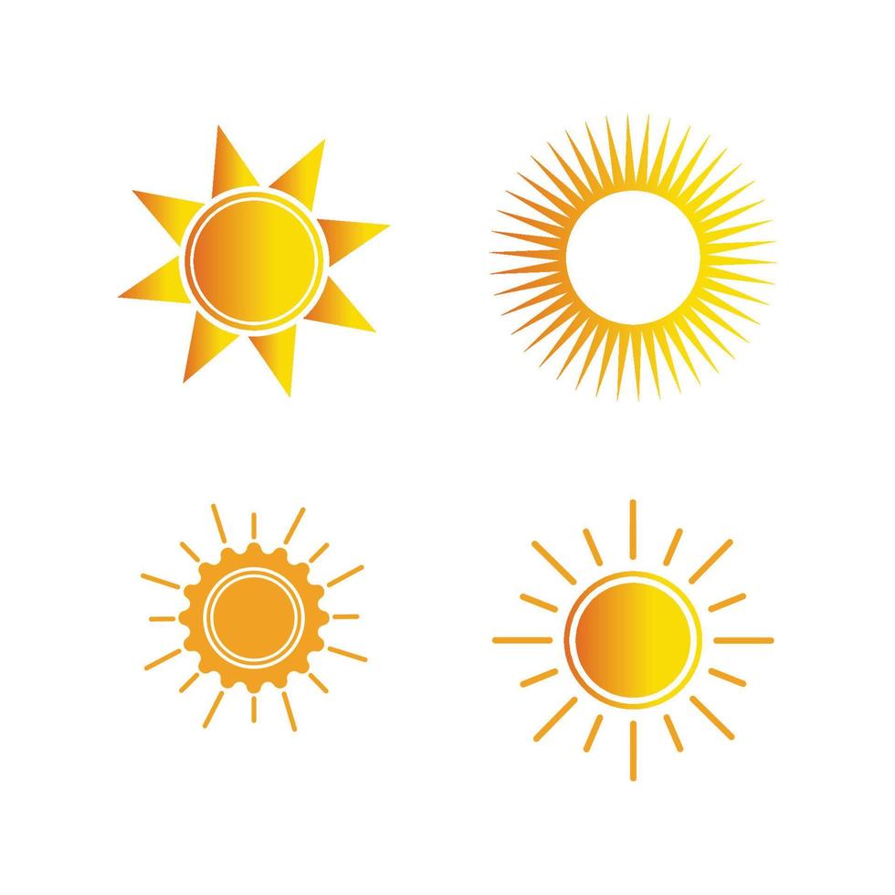 icono de ilustración de vector de sol