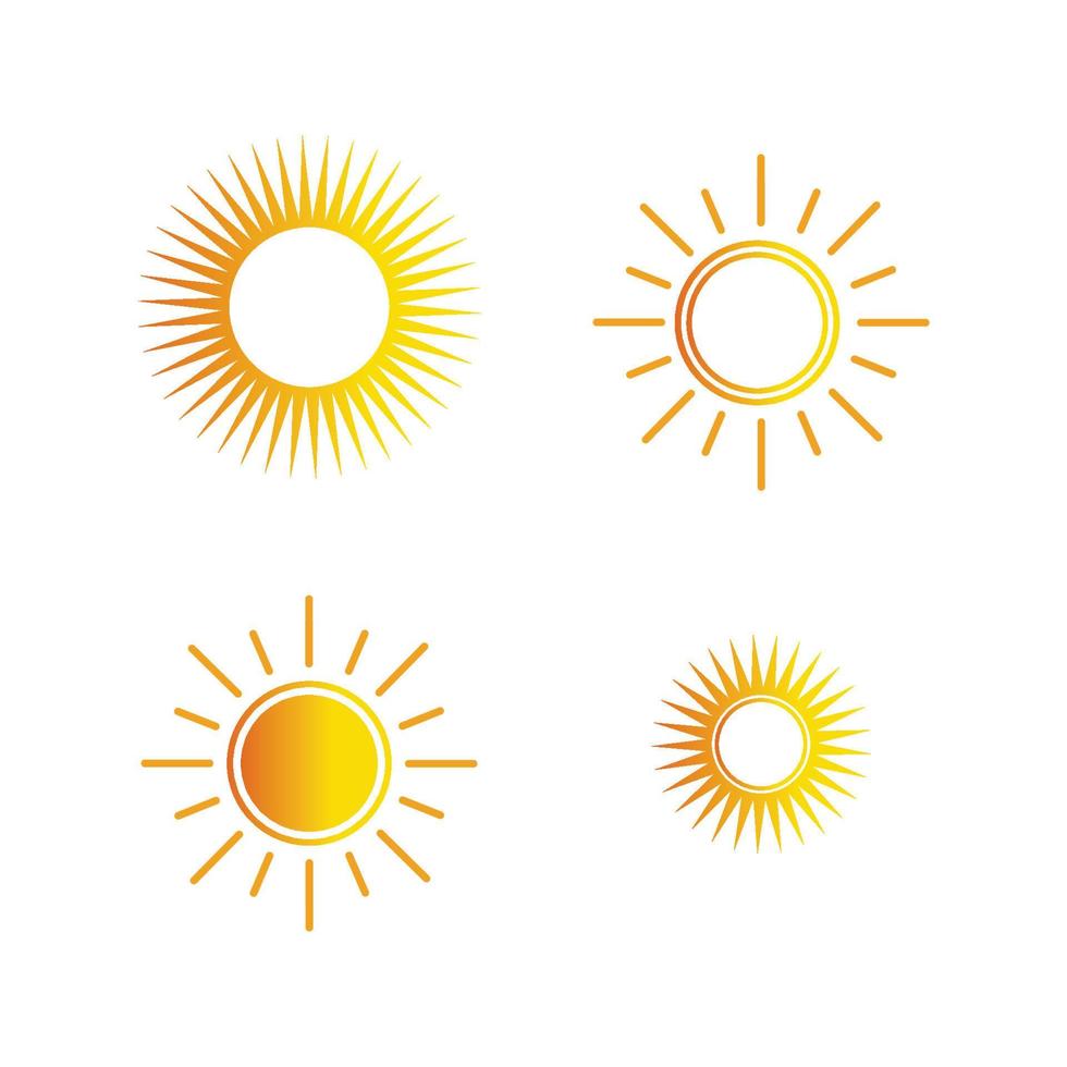 icono de ilustración de vector de sol