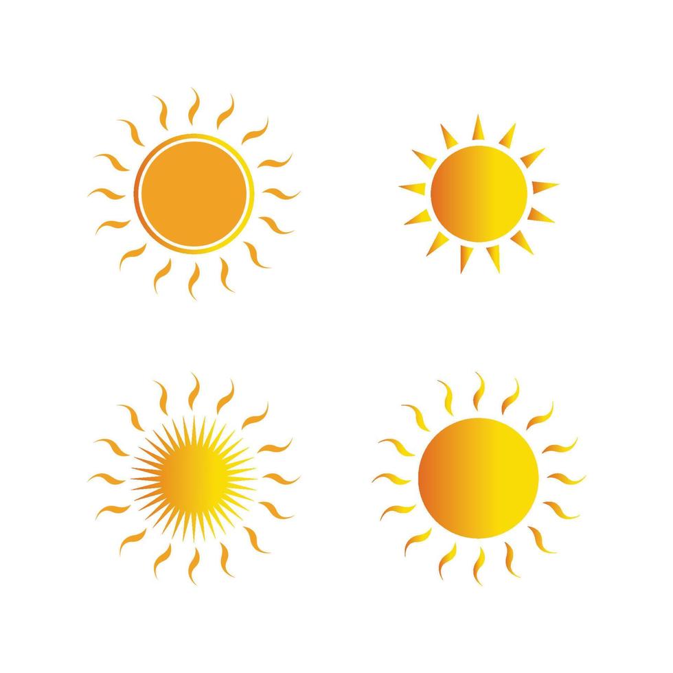 icono de ilustración de vector de sol