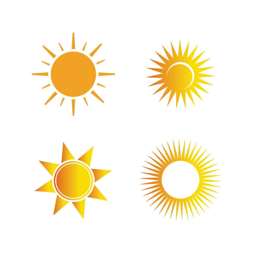 icono de ilustración de vector de sol