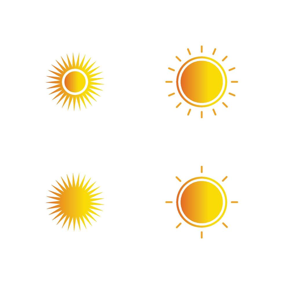 icono de ilustración de vector de sol