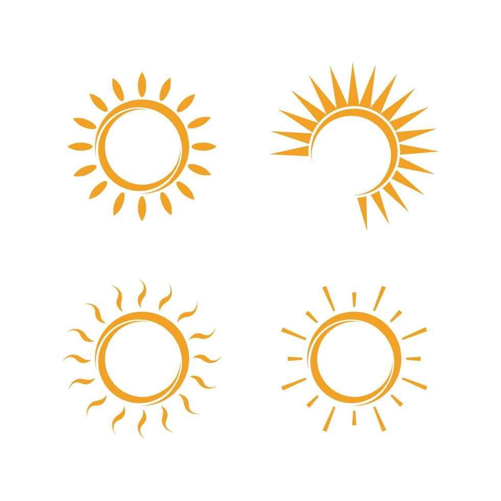 icono de ilustración de vector de sol