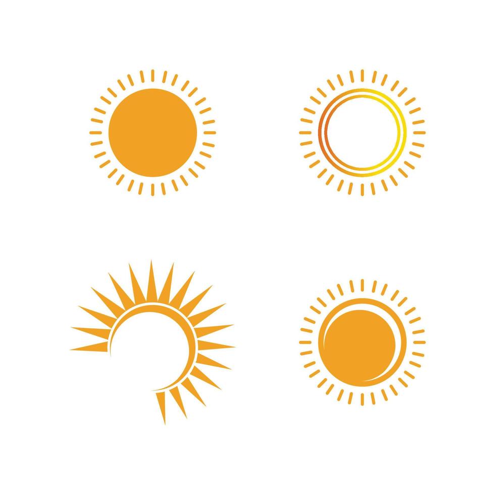 icono de ilustración de vector de sol