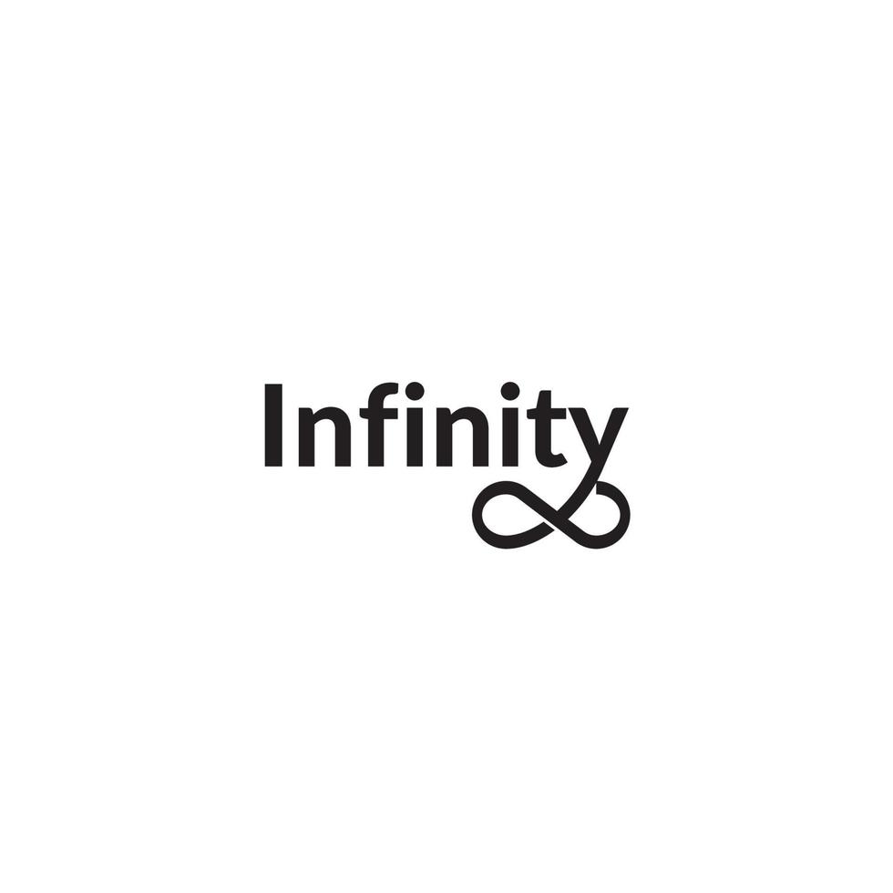 logotipo infinito o diseño de marca denominativa vector