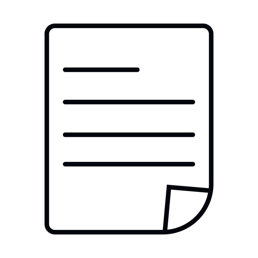 Document icon outline and linear vector