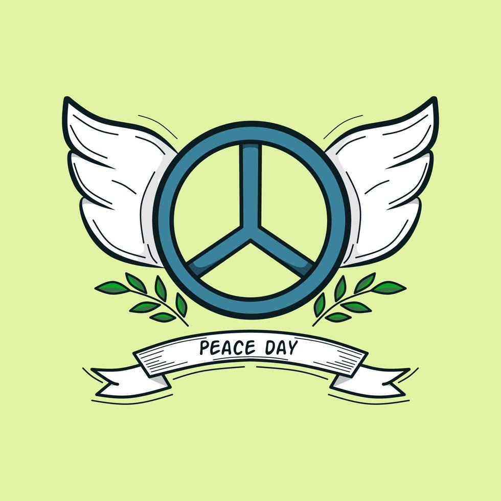 symbol of peace with dove wings 9287645 Vector Art at Vecteezy