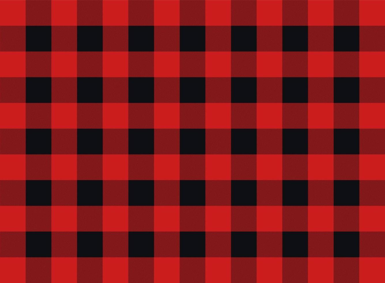 Vector plaid seamless pattern design red and black lumberjack buffalo