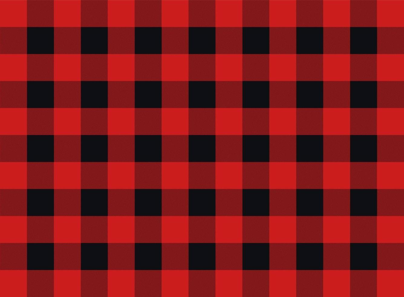 Vector plaid seamless pattern design red and black lumberjack buffalo