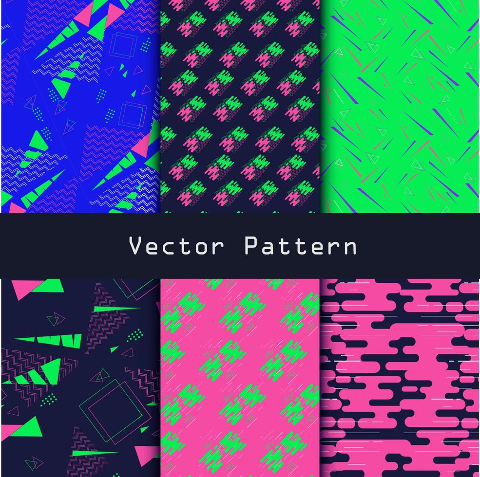 estilo geométrico vectorial de memphis. patrón de diseño de moda hipster vector