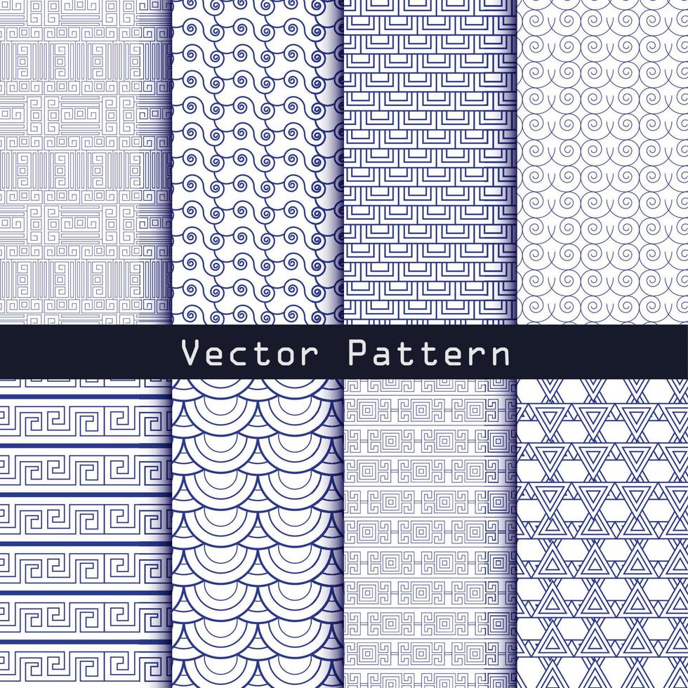 Vector seamless geometric minimalistic patterns