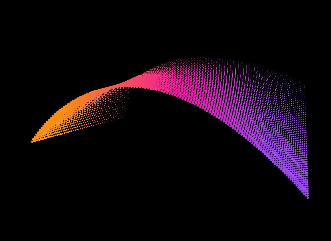 Fondo de puntos de semitono abstracto vectorial con ondas dinámicas diseño de patrón cómico colorido vector