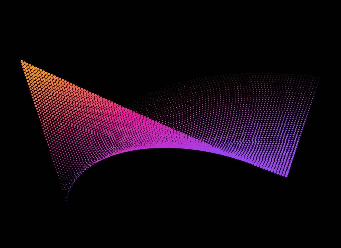 Fondo de puntos de semitono abstracto vectorial con ondas dinámicas diseño de patrón cómico colorido vector