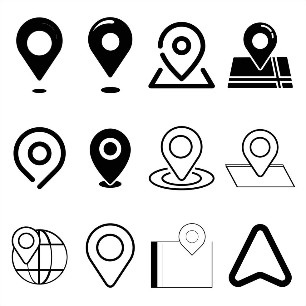 paquete de iconos de ubicación vector