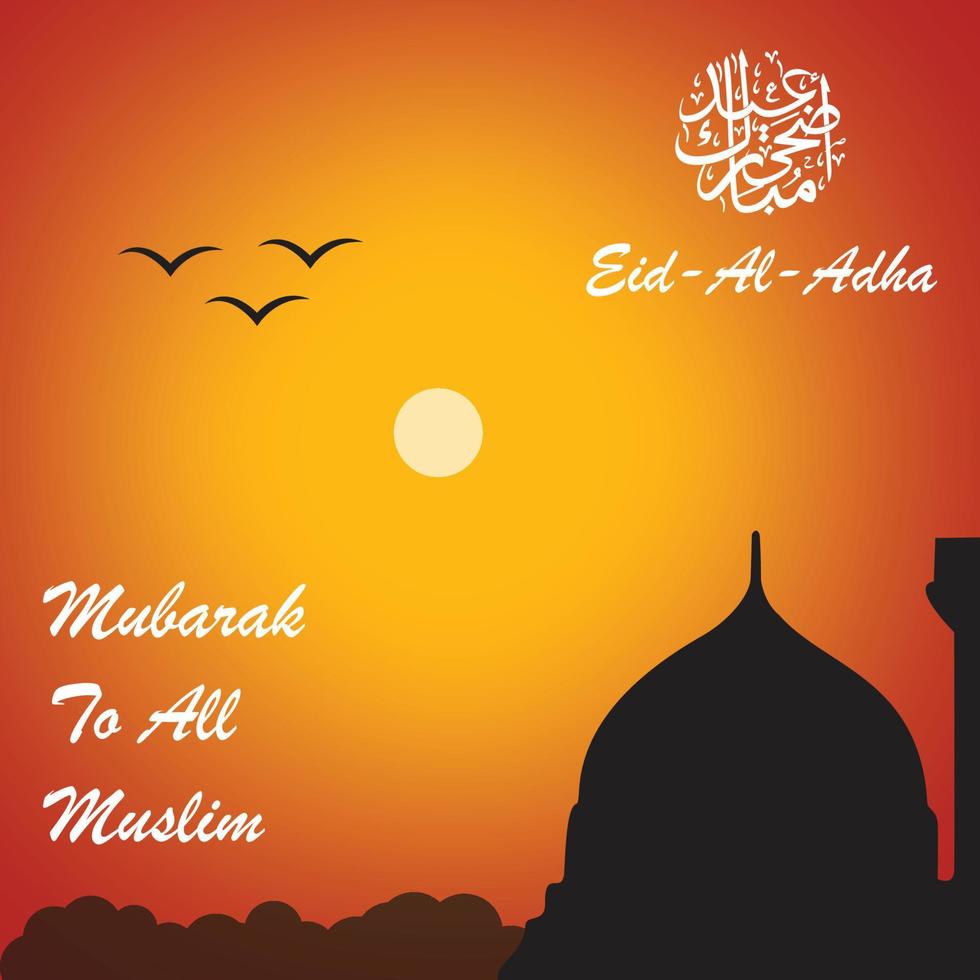 Eid al adha instagram post design vector template