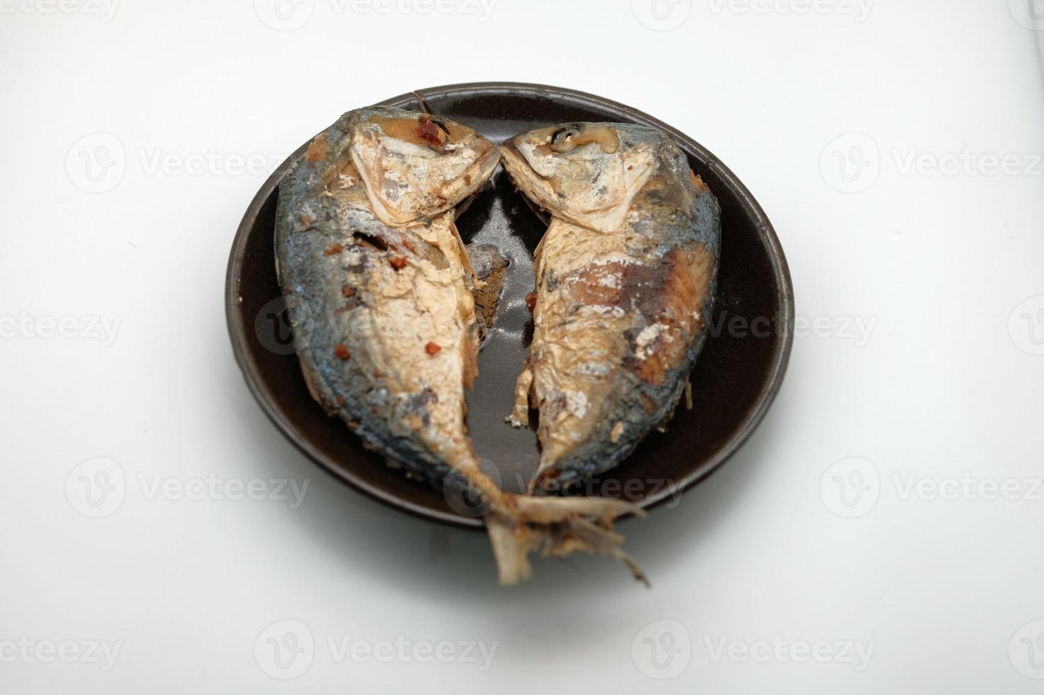 Fried short bodied mackerel fish or Platoo in Thai name  , Popular menu in THAI food photo