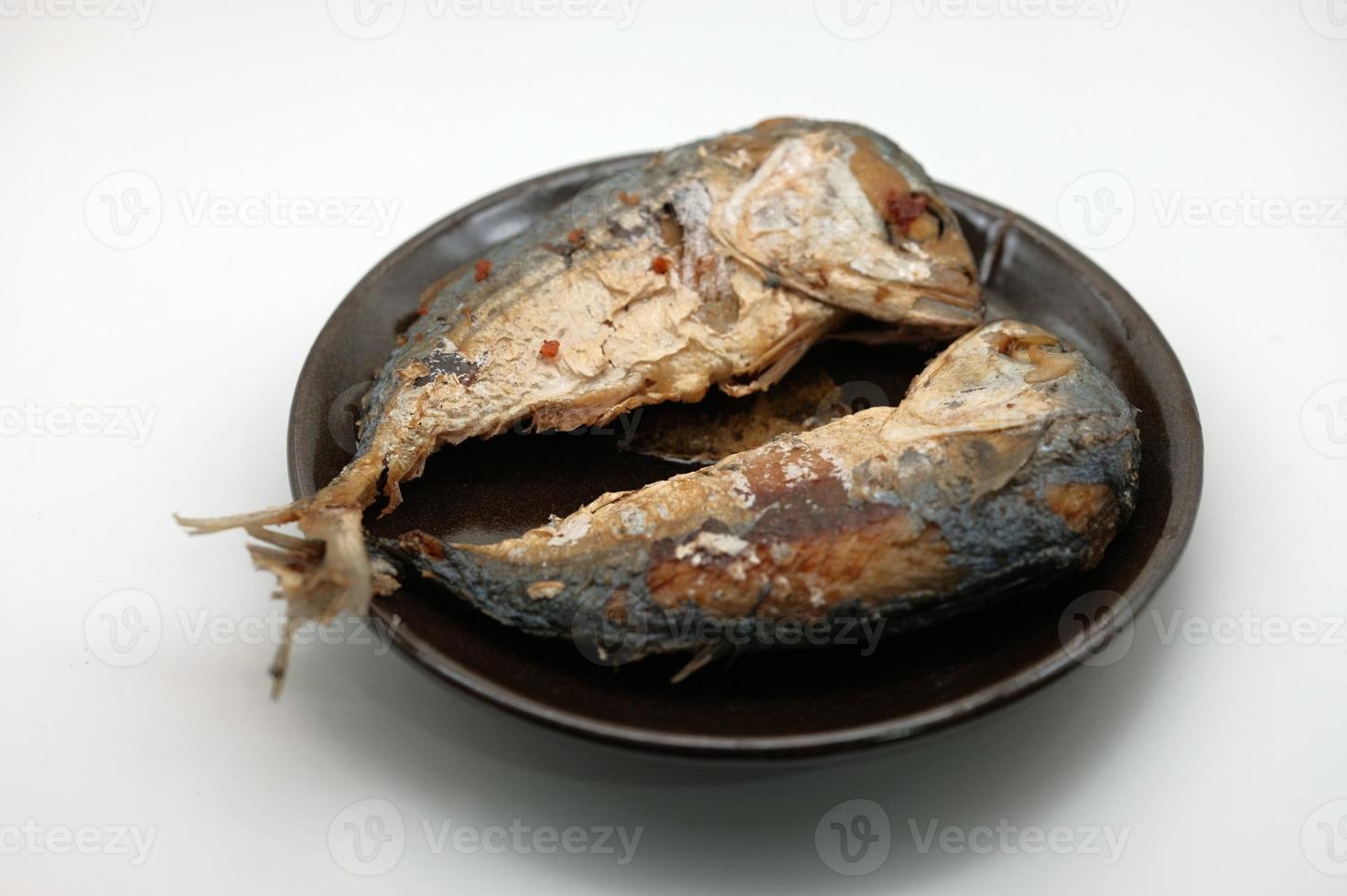 Fried short bodied mackerel fish or Platoo in Thai name  , Popular menu in THAI food photo