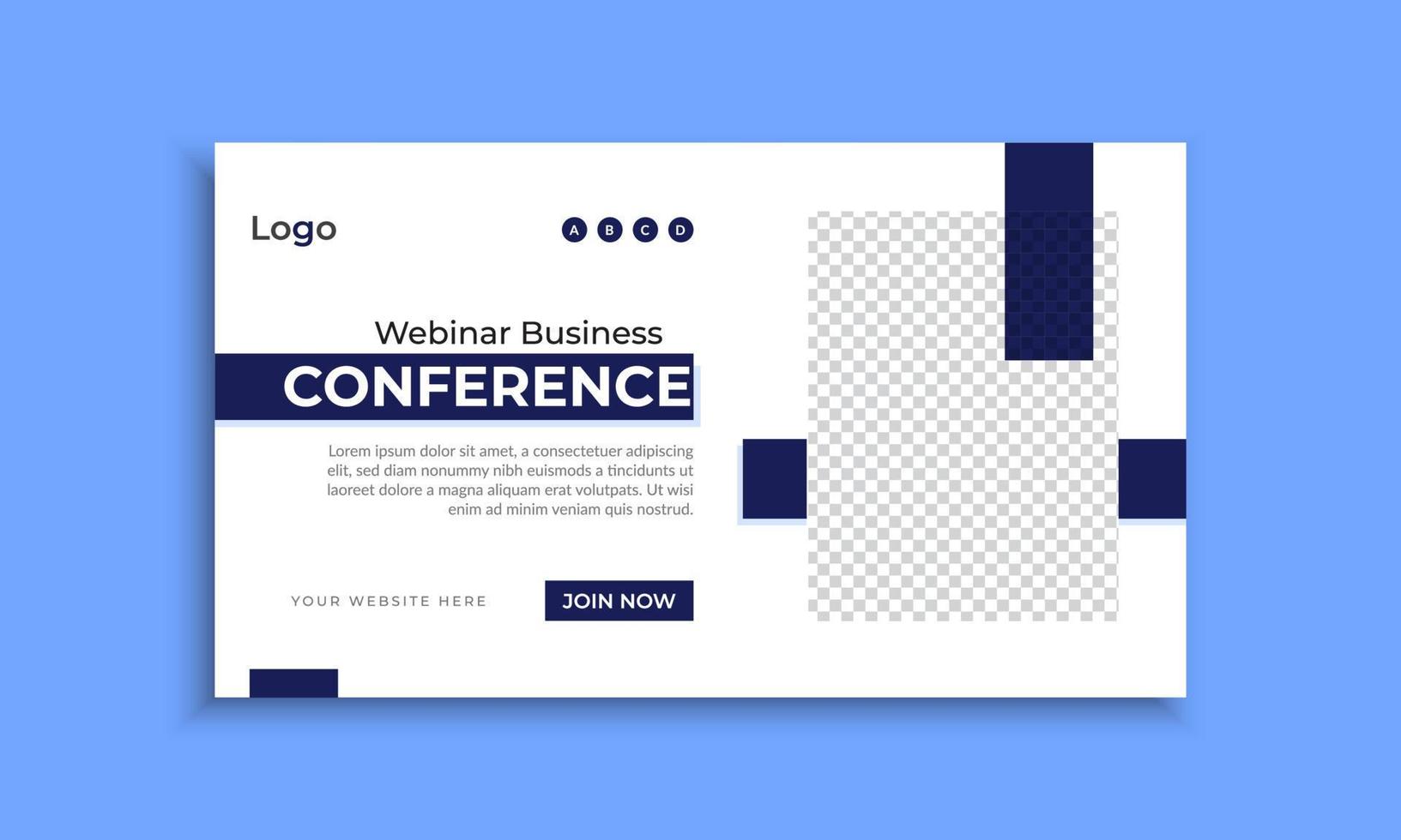 Modern business webinar conference social media and web banner template vector