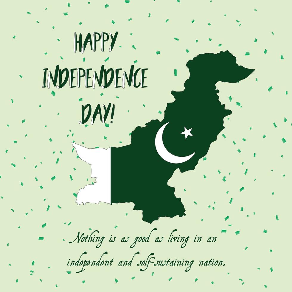 día de la independencia de pakistán vector