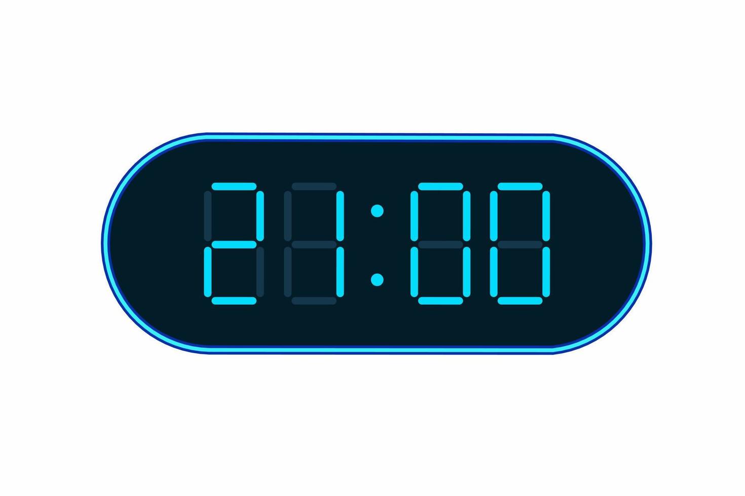 Vector Flat Illustration Of A Digital Clock Displaying 21 00 Vector Flat Illustration Of A Digital Clock Displaying 21 00