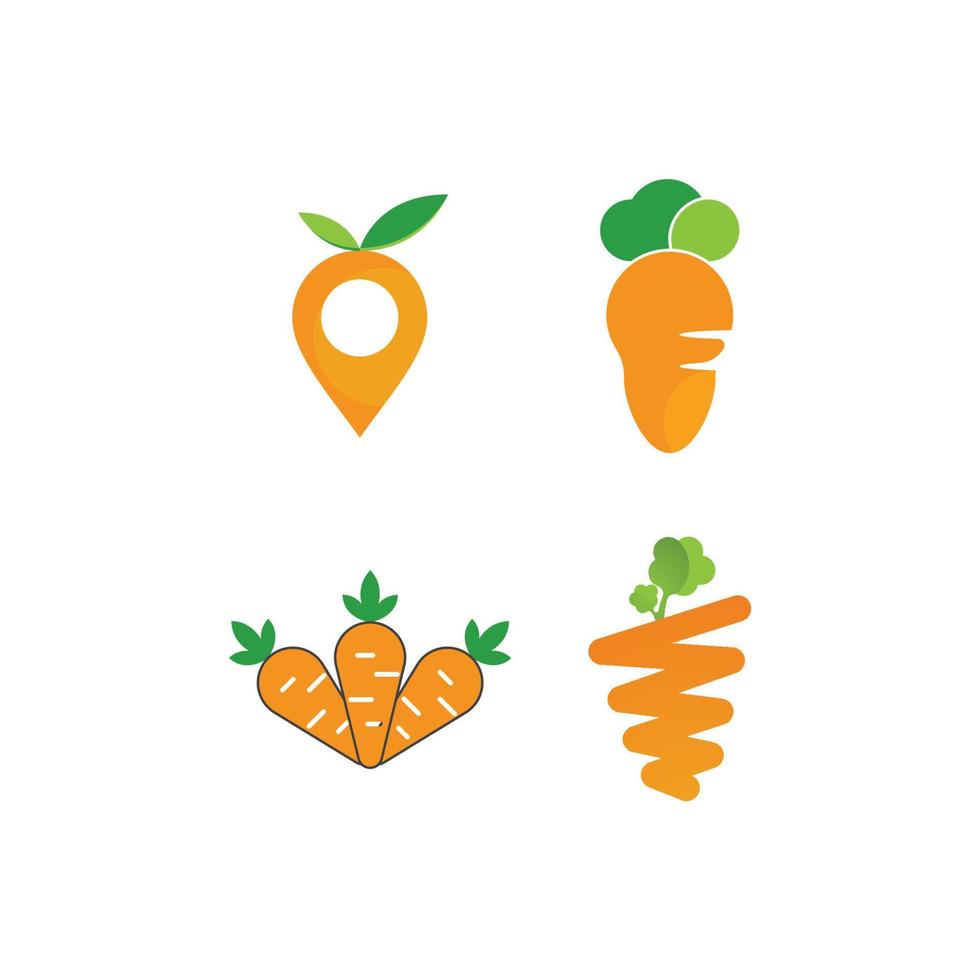 vector de logotipo de zanahoria